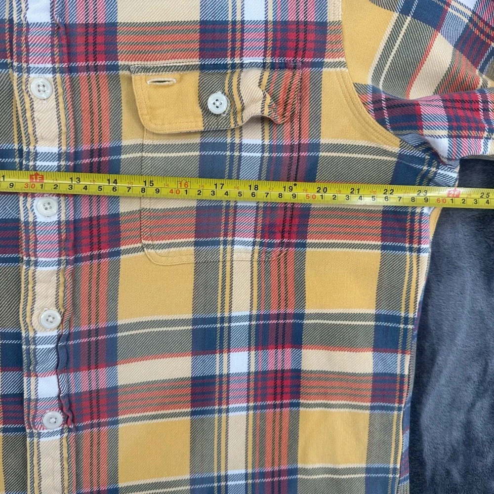 Ralph Lauren Mens XL Plaid Flannel Double Pocket Heavy weight Button Down Shirt